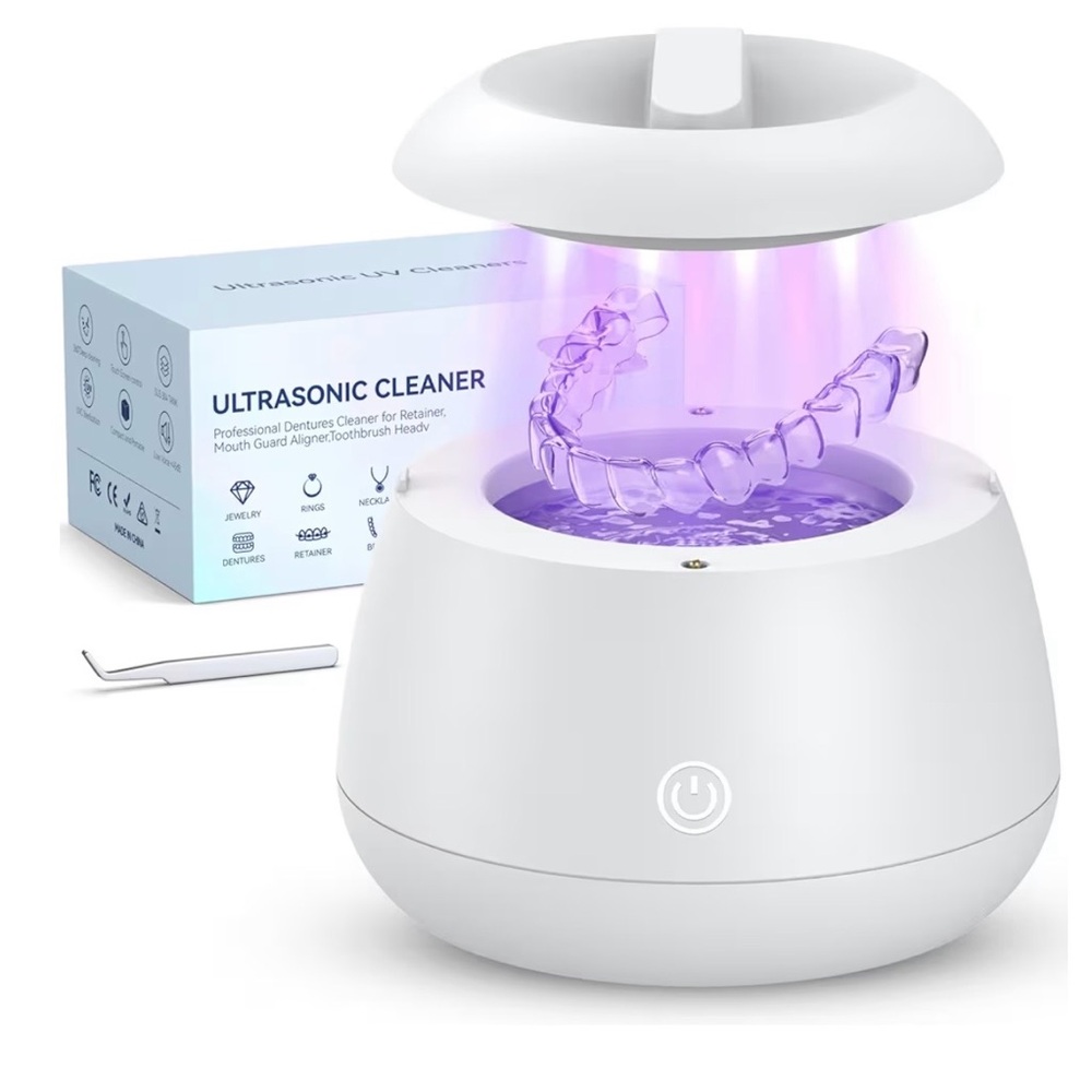 Ultrasonic Cleaner for Retainers & Dentures - White